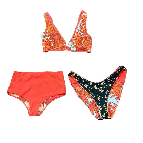 Maaji 3pc Reversible Bikini:Victory V Wire Top+Thankfulness Vicky+Cayenne Bardot - Picture 2 of 15